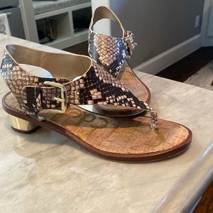 Sam Edelman Snake print sandal.